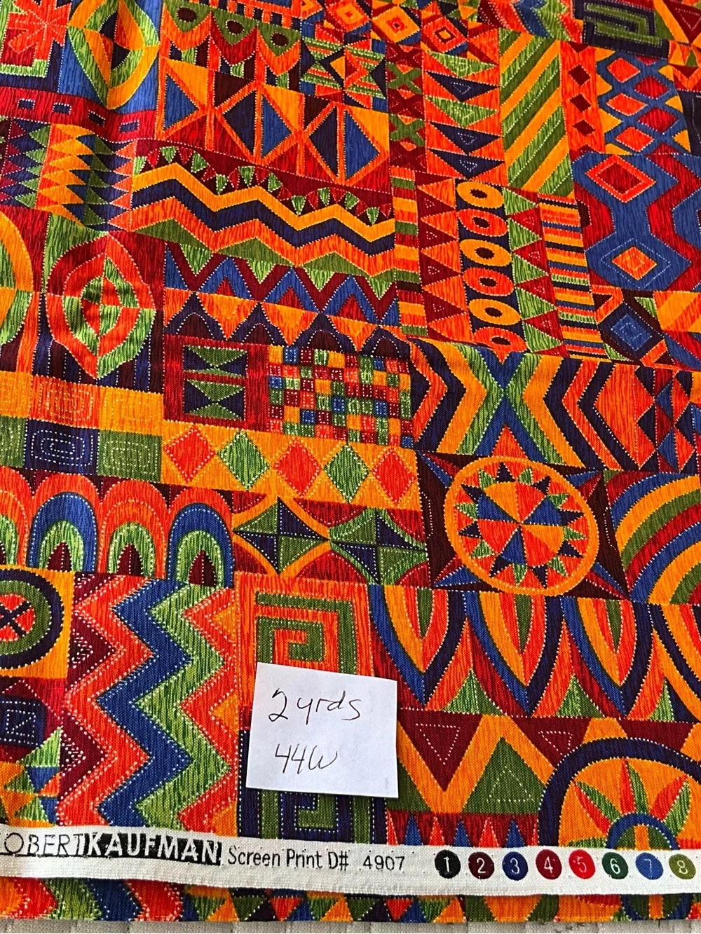 Quilting Sewing Crafts Material Robert Kaufman Fabrics Tribal Geometric Vibrant